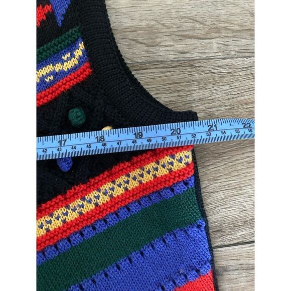 Giesswein Austria New Pure Wool Folk Artsy Knit Vest Women’s Size Medium Heart - Picture 10 of 11